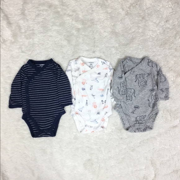 Carter's One Pieces Carters 3 Pack Long Sleeve Onesies Poshmark